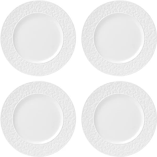 Kate Spade New York Blossom Lane 4-Piece Accent Plate Set, 4.10 LB, White