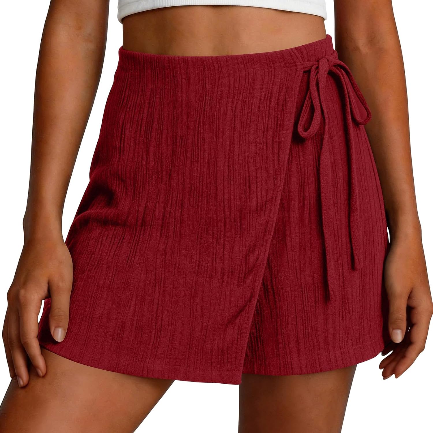Hiking Shorts for Women Wrap Skirts Wide Leg Front Slit Tennis Skorts for Travel Dressy Casual Clothes Outfits