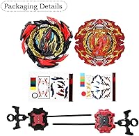 Vista 7 de Bey Battling Top Burst Gyro Toy Set 2 Spinning Tops with 2 Left&Right Launchers for Kids (191-01-02)