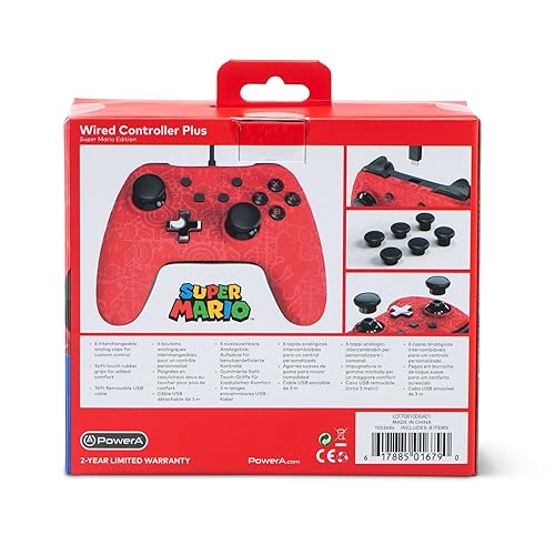 Miniatura 9 de PowerA Wired Controller Plus - Super Mario - Nintendo Switch, Red