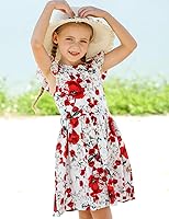 Vista 224 de Vestido de verano para niña, de algodón, con diseño floral