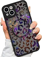 Vista 11 de AIGOMARA - Funda para iPhone 11 [Compatible con MagSafe] Diseño de patrón de leopardo negro para mujeres, niñas y hombres, suave, parachoques