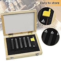 Vista 7 de Juego de 5 piezas de soporte de insertos de torneado de carburo indexable para tornos de mecanizado, 5 piezas de herramientas de torno de metal