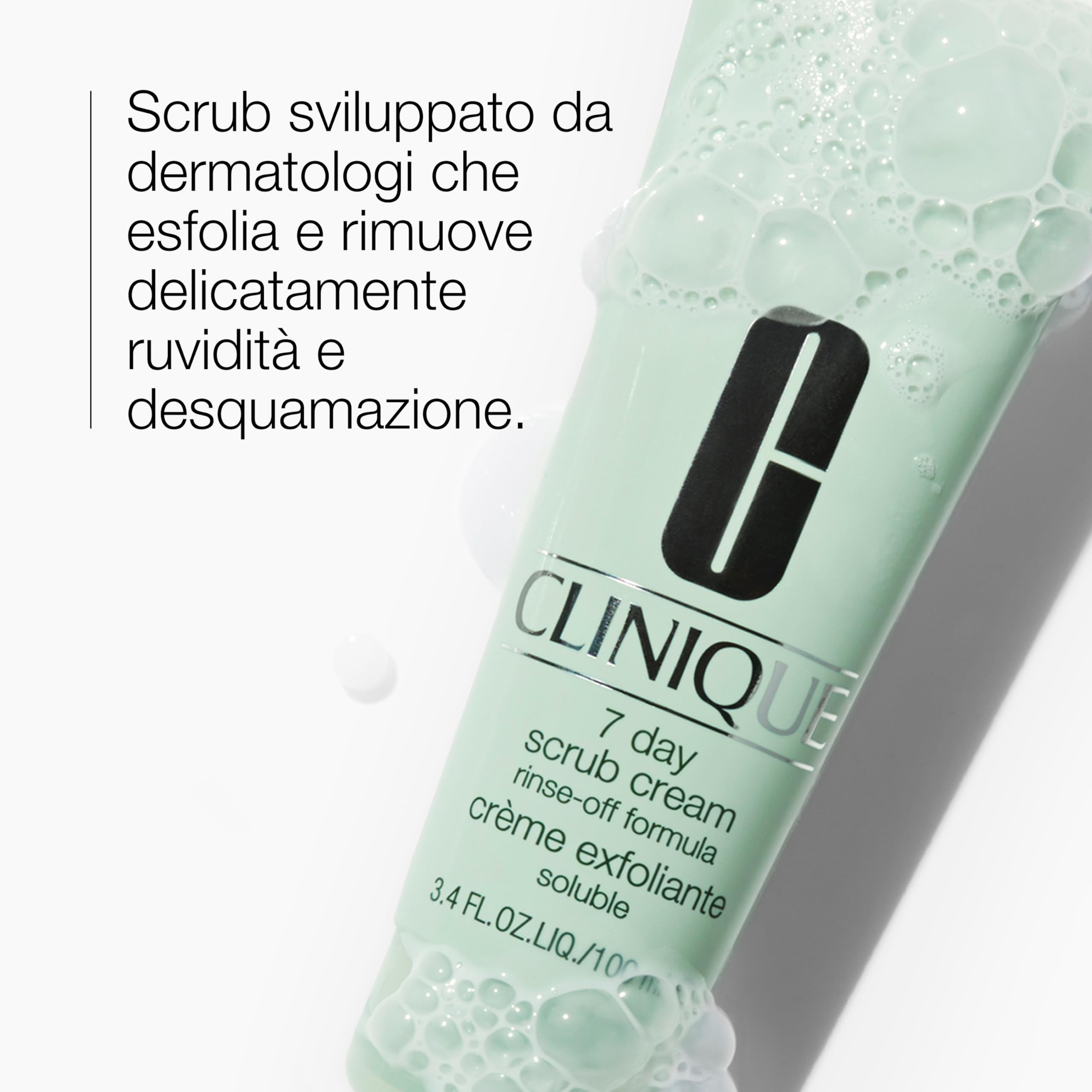 Clinique 7 Day Scrub Cream Rinse-Off Formula | Scrub Esfoliante Viso Delicato, 100 ml