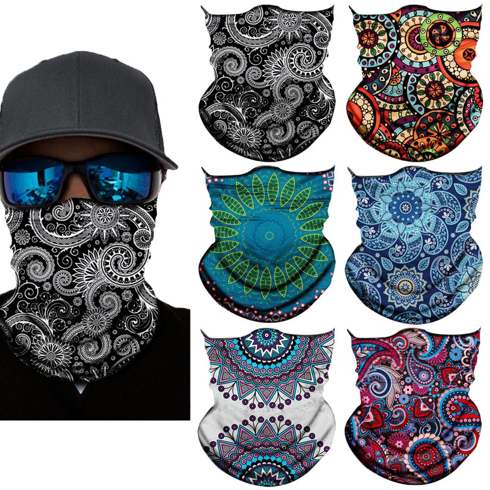 Neck Gaiter Mask,Bandana Gator Face Cover Mask Sun UV Protection,Neck Warmer Balaclava,Tube Face Scarf,Headband for Outdoor