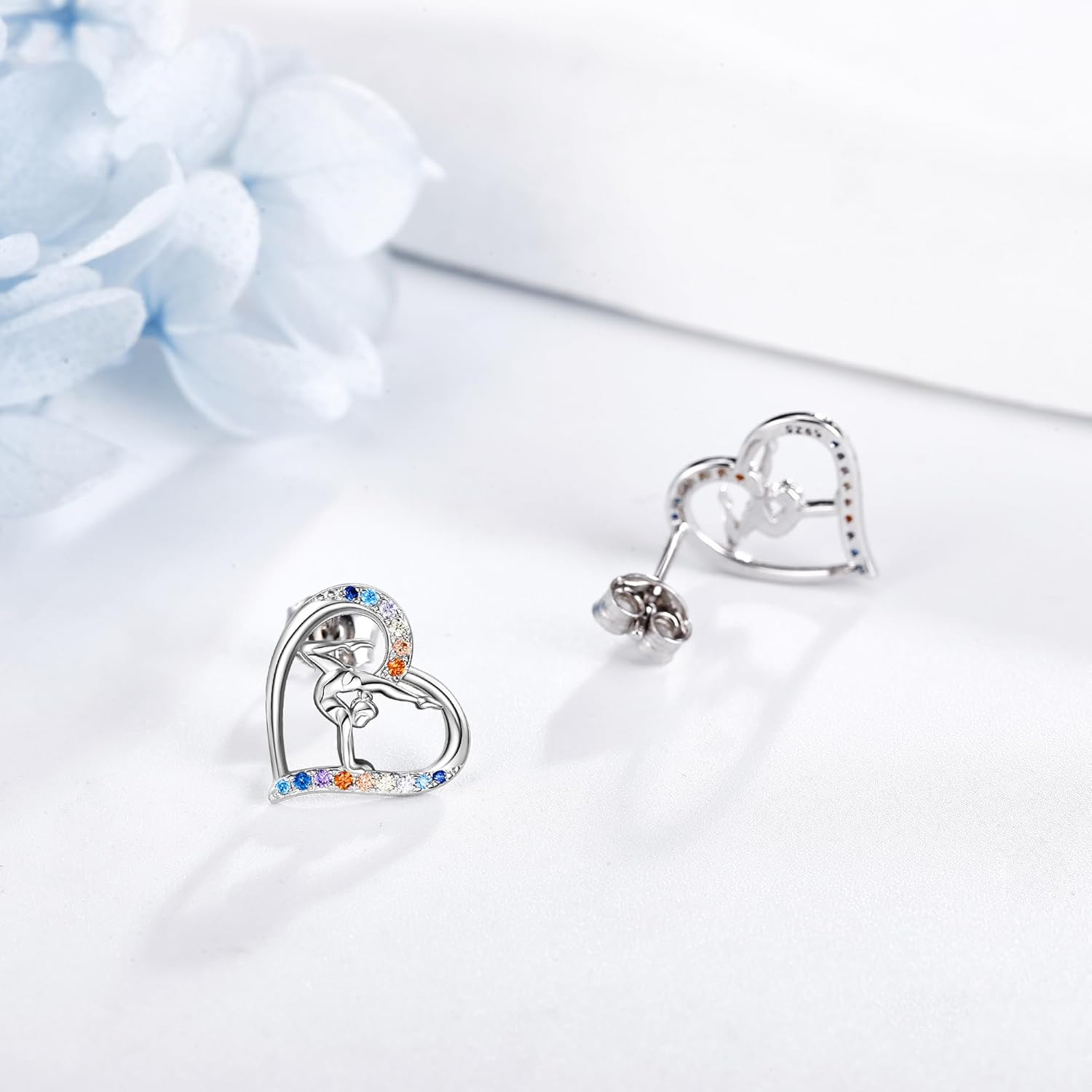 Gymnastics Earrings S925 Sterling Silver Gymnastic Earrings Jewelry Gymnast Gift For Women For Gymnasts Female - Image 3