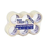 Vista 8 de Aviditi Tape Logic - Cinta de embalaje acrílica resistente, 2 pulgadas x 110 yardas, 2.6 mil, paquete de 6, perfecta para embalaje, envío, mudanza