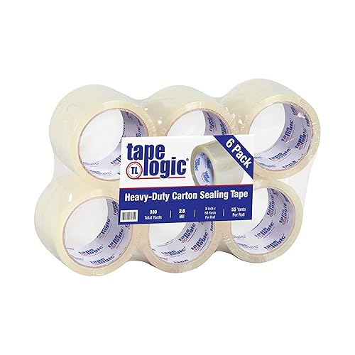 Miniatura 1 de Aviditi Tape Logic - Cinta de embalaje de acrílico resistente (24.9 x 4.9ft, 6 unidades, perfecta para embalar, enviar, mudar, hogar y oficina