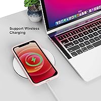 Vista 6 de ULAK Funda transparente para iPhone 12/iPhone 12 Pro, híbrida protectora delgada, transparente, antiarañazos, absorción de golpes, funda protectora