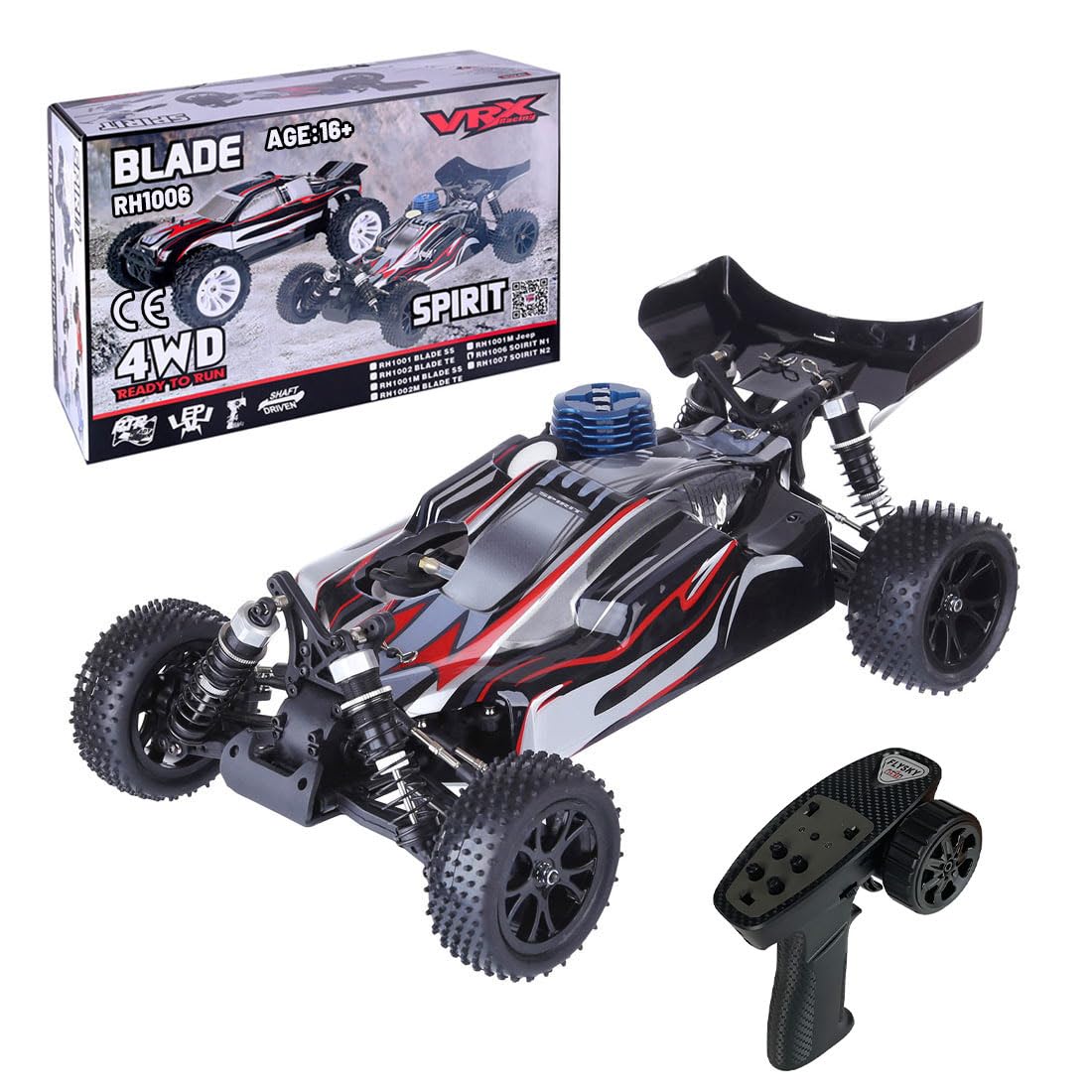 VRX RH1006 1/10 Nitro RC Auto, 2,4 G 4WD Off-Road Buggy z Force.18, RTR