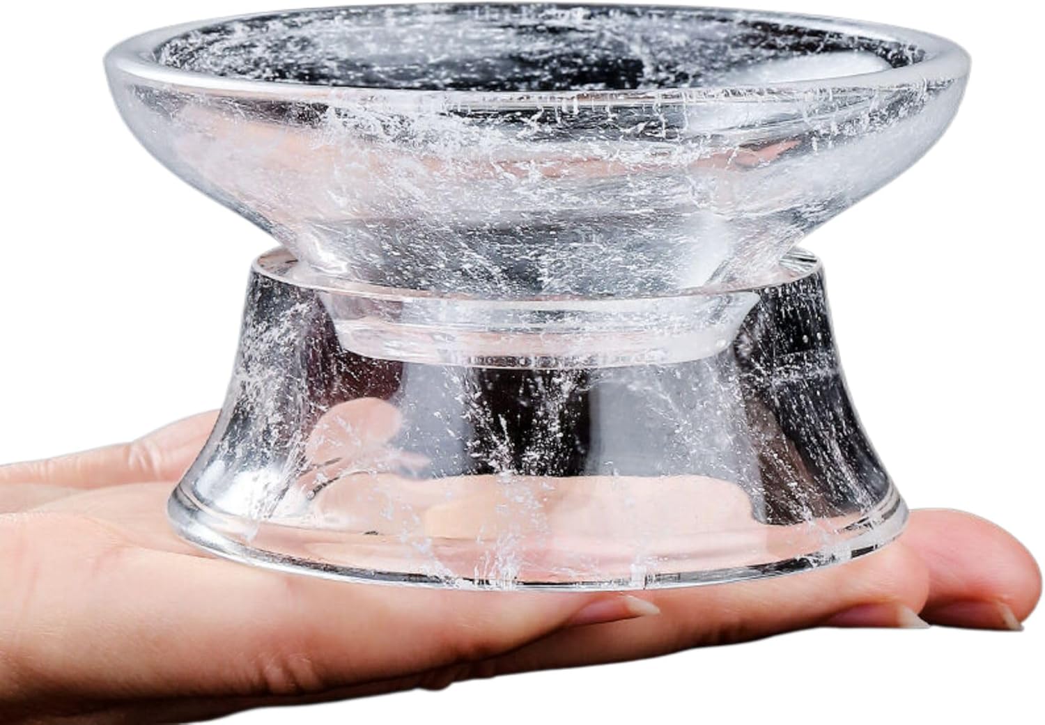 飘花水晶玻璃茶漏细网泡茶滤茶叶过滤器 Stainless Steel tea cup Strainer 茶隔功夫茶具 Unique Gongfu Chinese Tea Set 漏斗 Q1439