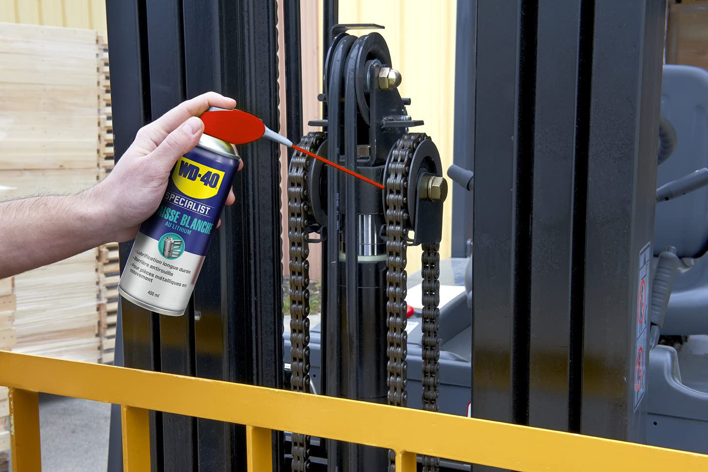 WD-40 Specialist - Grasa blanca de litio - para mantenimiento de bisagras y pestillos - Pulverizador Doble Acción, Spray 360º - 400 ml