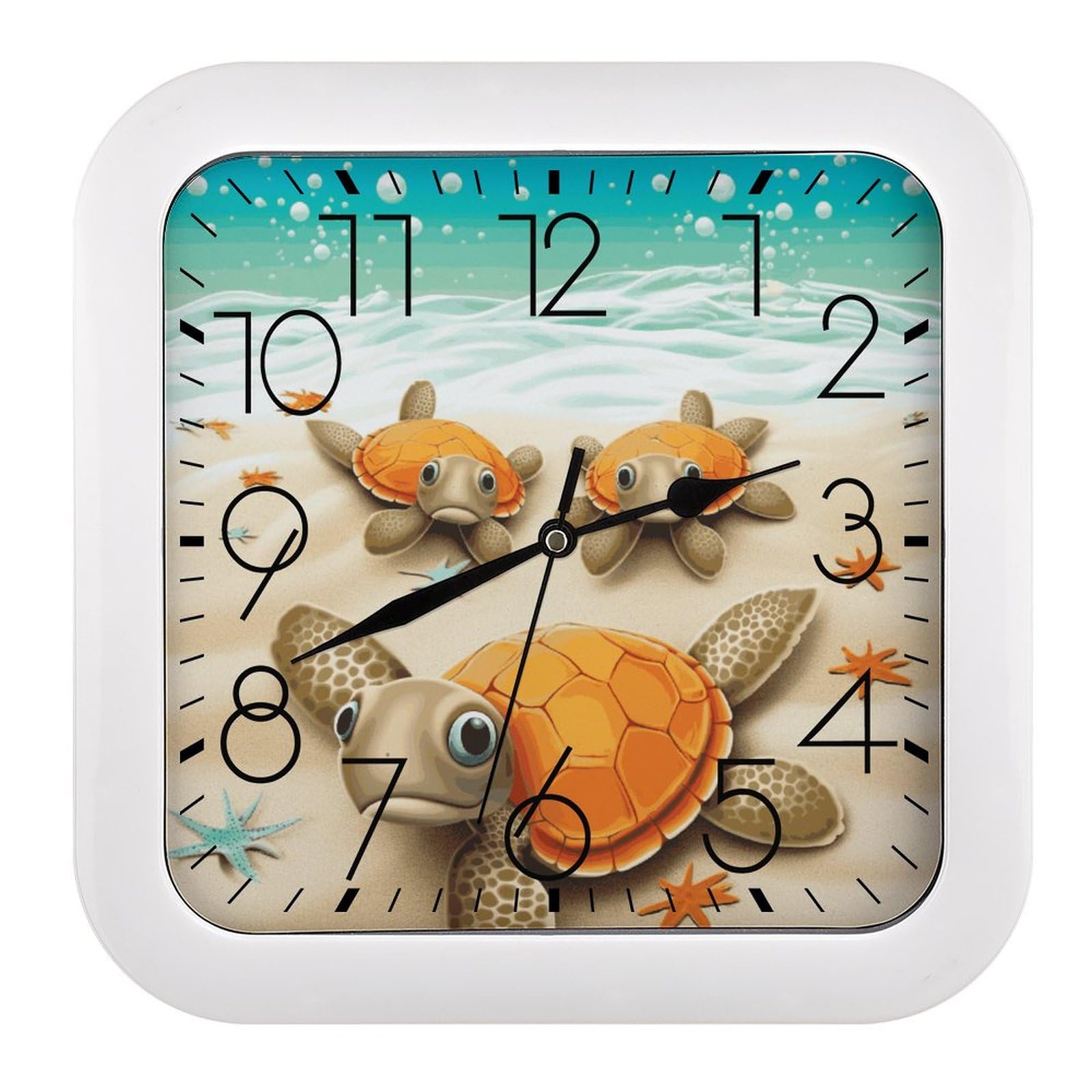 Horloge murale silencieuse sans tic-tac fonctionnant à piles pour bureau