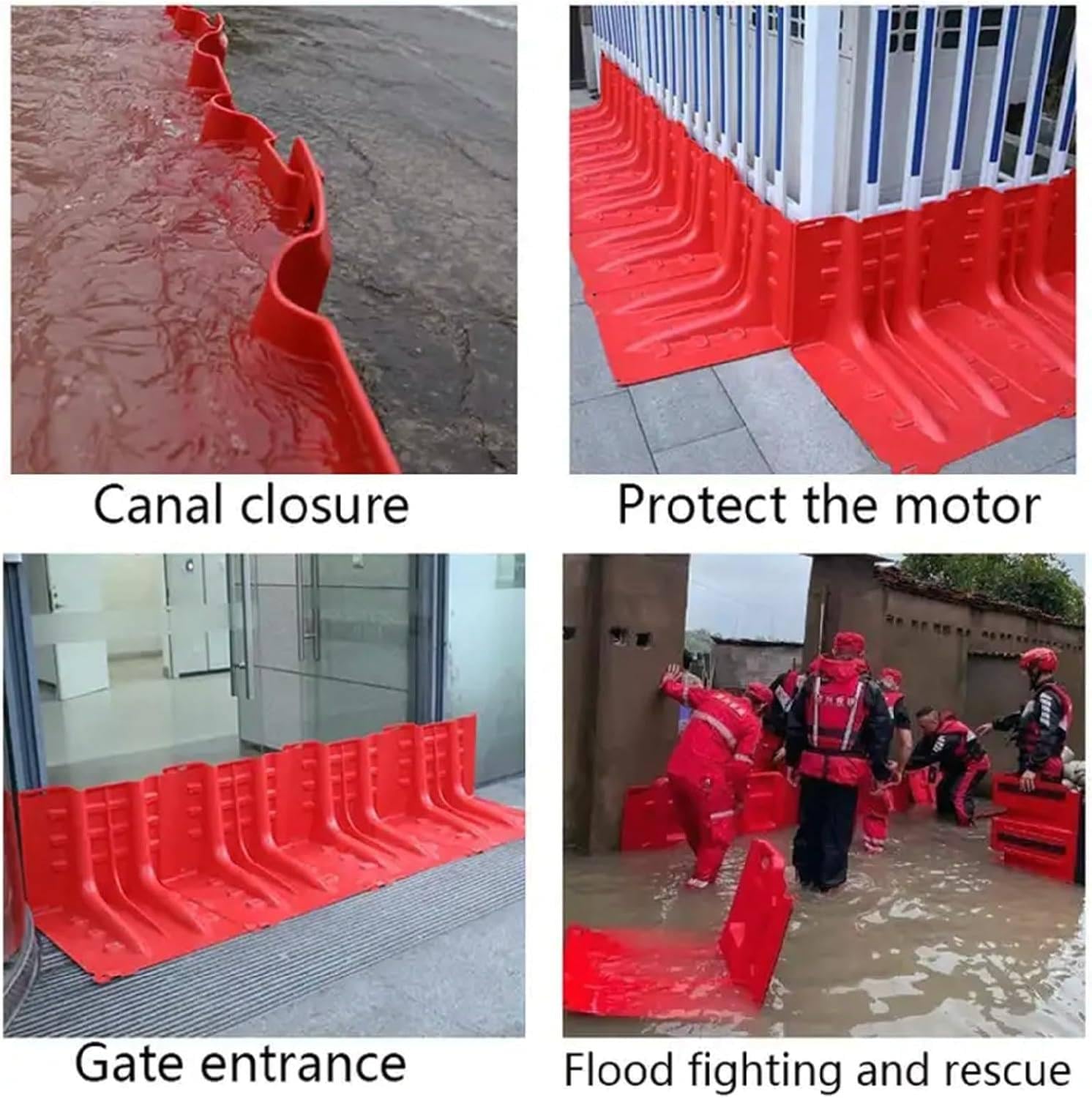 Paneles móviles de protección contra inundaciones, barreras antiinundación, Paneles antiinundación extraíbles de plástico ABS en Forma de L, Impermeables, para garajes subterráneos. 2piece