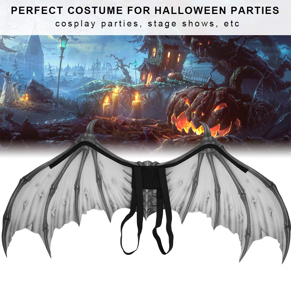 HENBRANDT Cape De Chauve-souris Pour Adulte – Ailes De Vampire Gothiques Noires – Déguisement D'Halloween Taille Unique Unisexe Pour Homme Et Femme