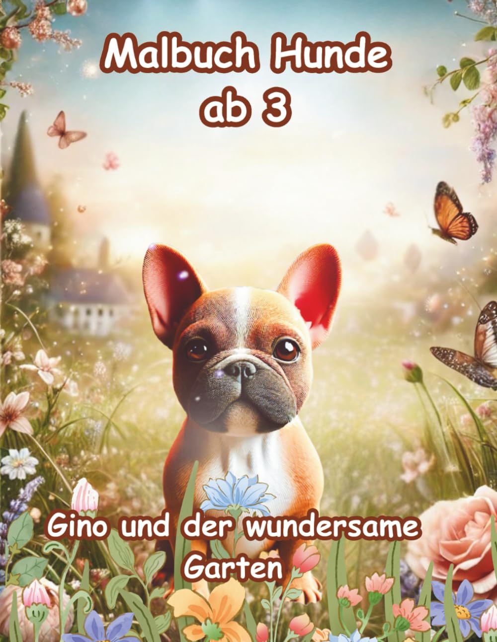Malbuch Hunde 3-8 Jahre: Gino und der wundersame Garten