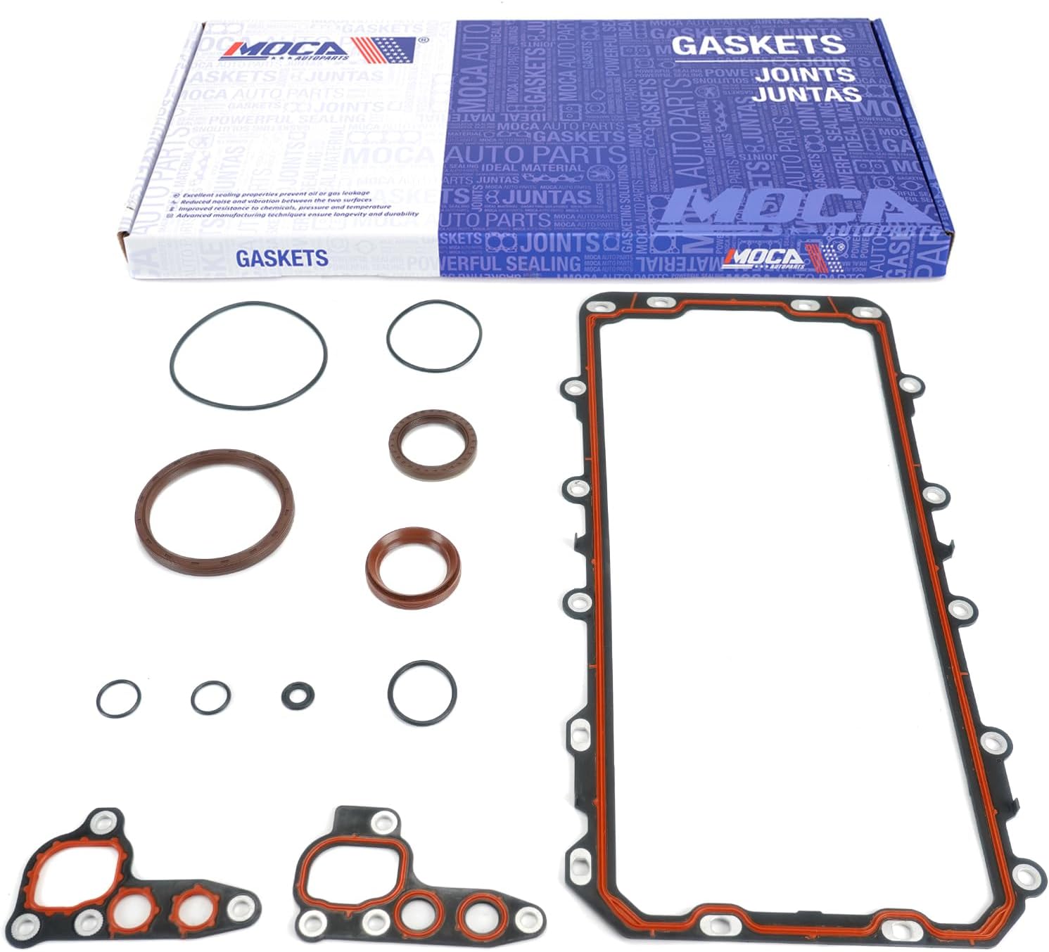 MOCA Lower Gasket Set Compatible with 05-14 for Ford E-150 4.6L, 91-11 for Lincoln Town Car 4.6L, 92-11 for Mercury Grand Marquis 4.6L, 11-12 for VPG MV-1 4.6L, 01-07 for Panoz Esperante 4.6L