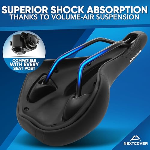 Miniatura 4 de NEXTCOVER Asiento de bicicleta con espuma viscoelástica 2.0 y Volume-Air Suspensión I Máxima comodidad de conducción I Cojín de asiento de bicicleta