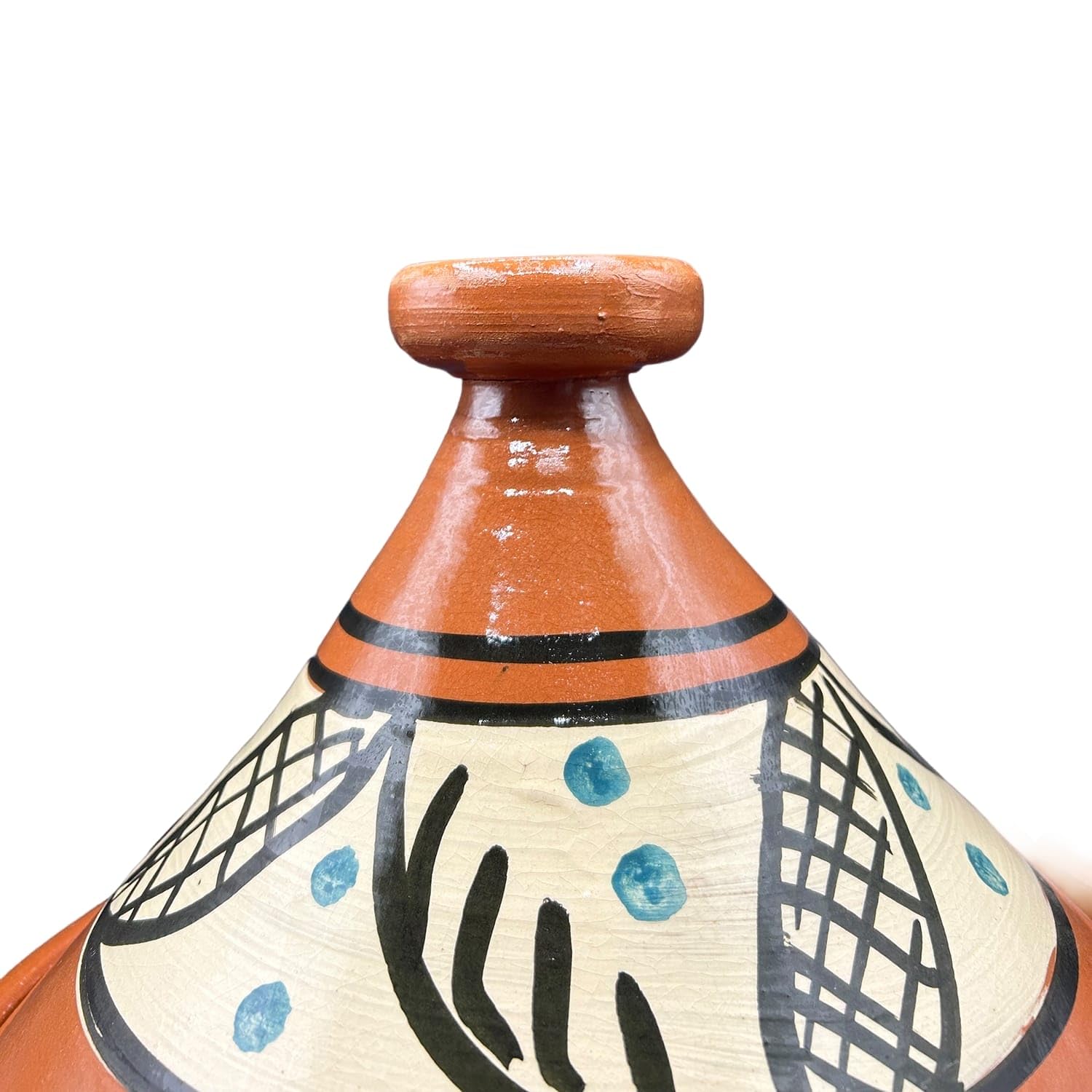 Tajine XL 35 cm in Terracotta Dipinta a Mano – Pentola Tradizionale Marocchina/Tunisina + Ebook Gratuito 3107251053