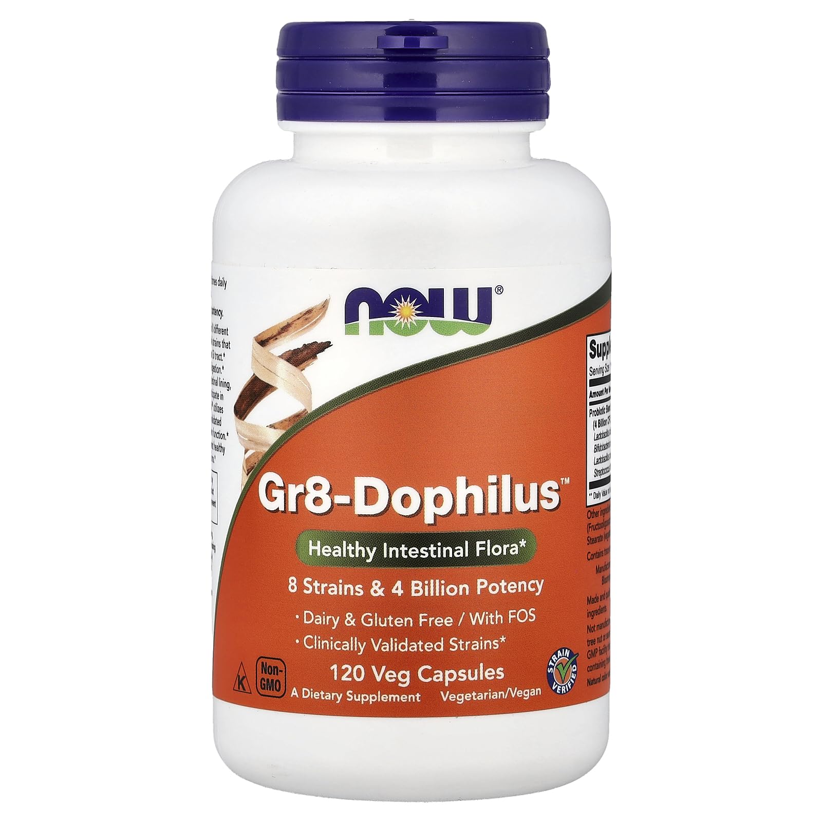 NOW Foods Gr8-Dophilus - 120 vcaps