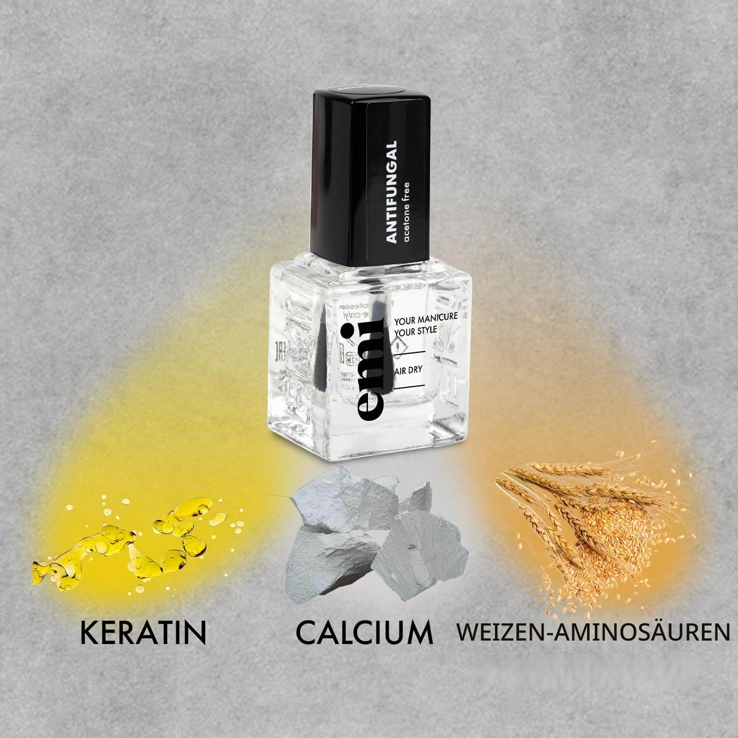 3-in-1 Nagelpflege zur Vorbeugung von Pilzinfektionen, Anti-Onycholyse, EMI Antifungal, 9 ml