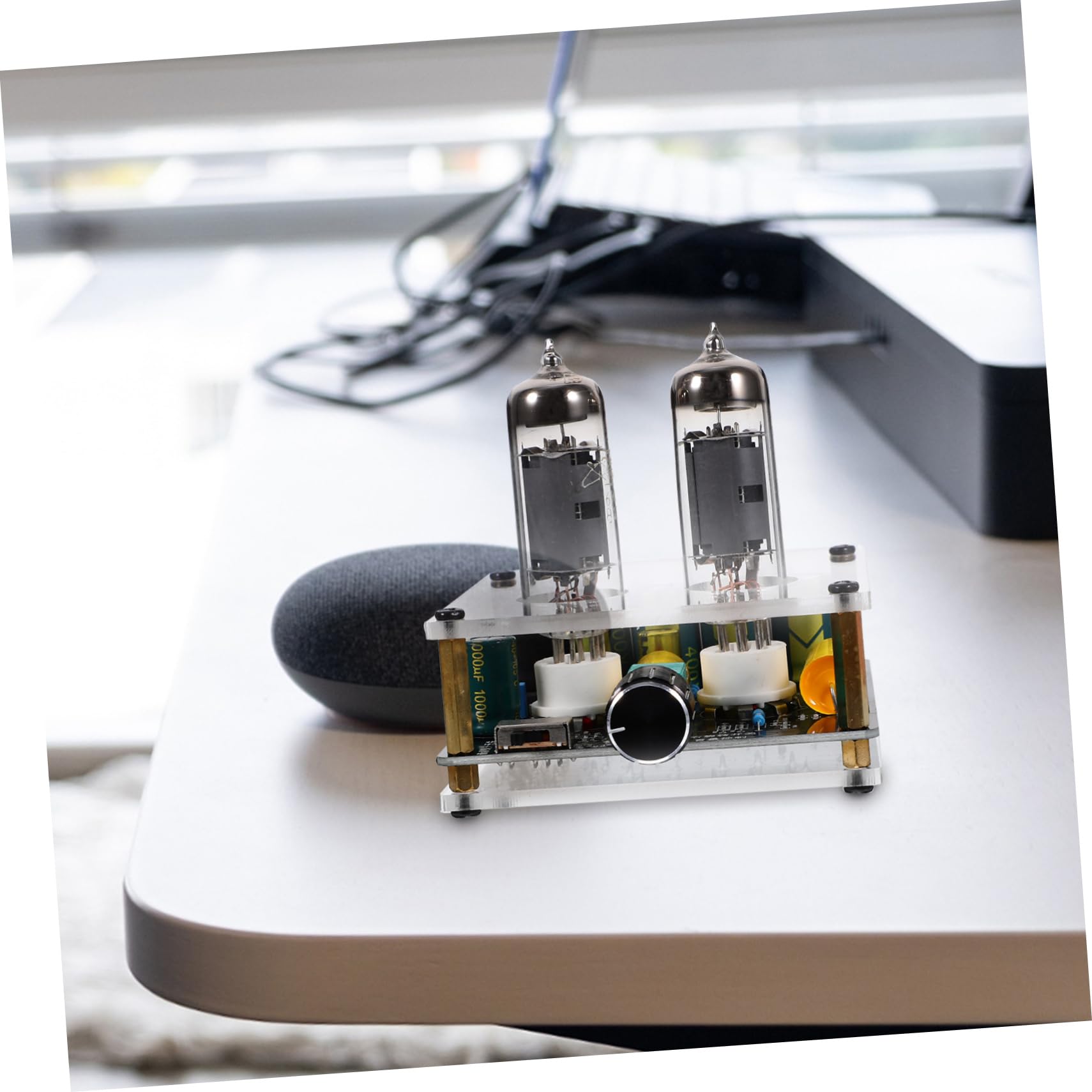 Homoyoyo Preamplificatore Valvolare 6k4/6a2 Hifi Funzione Preamplificatore, Facile da Installare, per Sistemi Audio DIY e Arredamento Moderno