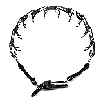 Herm Sprenger Black Stainless Steel Prong Dog Training Collar with Quick Release Buckle Ultra-Plus Pet Pinch Collar No-Pull Collar for Dogs 2.25mm x 16in Small