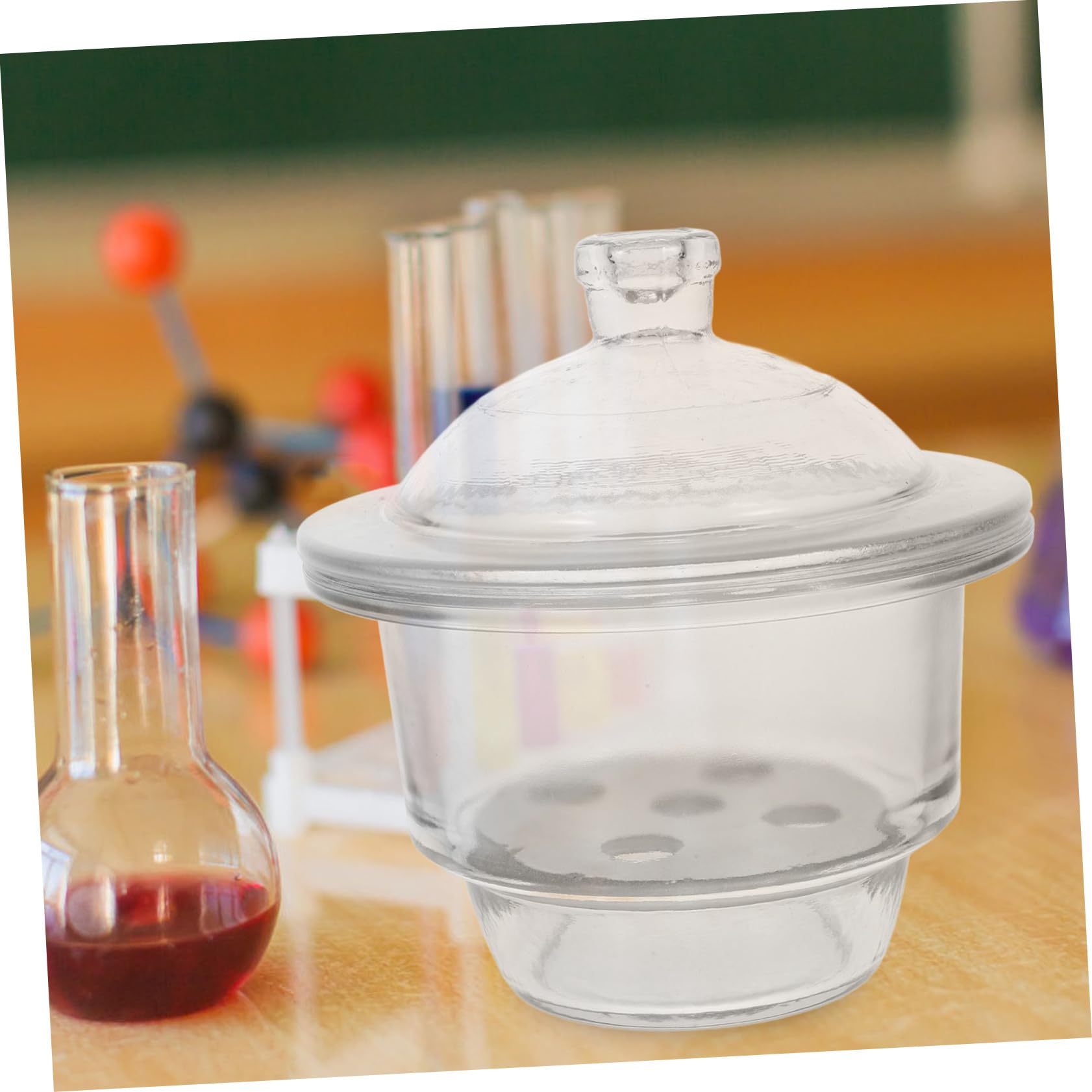 Ciieeo Labor Exsikkator Trockenflasche aus Glas mit Hoher Transparenz und Leicht Tragbar für Wissenschaftliche Lehre und Laboranwendungen