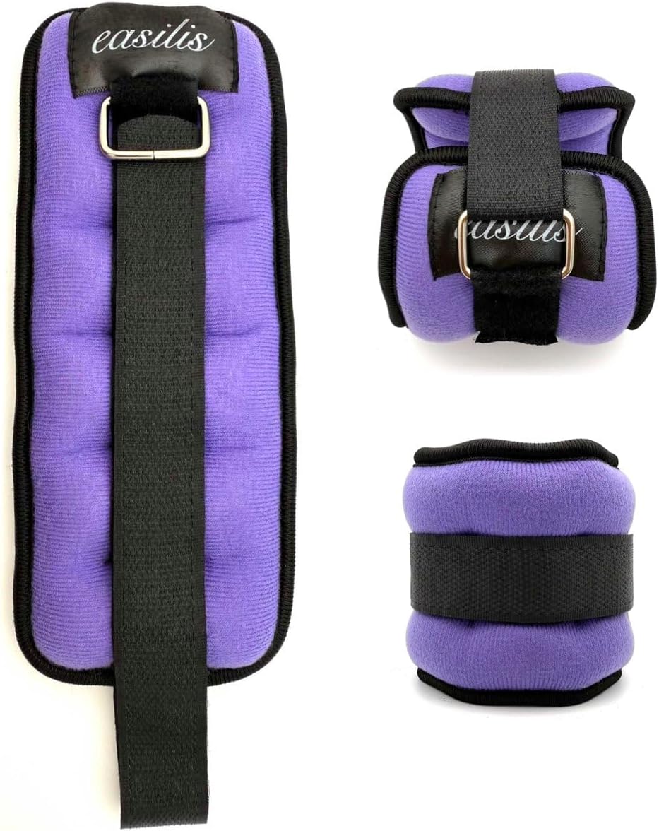 Adjustable Ankle and Wrist Weights, Pair, Purple