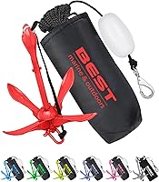 Vista 9 de Mejor marca marina y al aire libre Ancla para kayak, kit de sistema de anclaje de 3.5 libras para kayaks, canoas, tablas de paddle SUP y motos