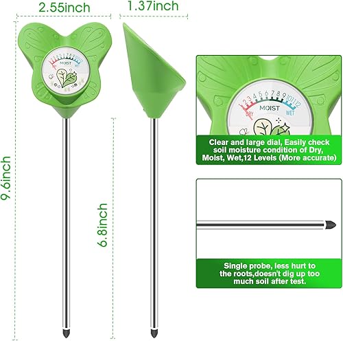 Miniatura 6 de UNIWA Medidor de humedad del suelo, medidor de agua para plantas de casa y plantas en macetas de interior, monitor de humedad del suelo para jardín,