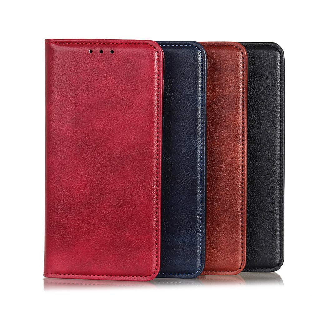 GOGME Cover per OnePlus Nord CE 2 5G, Custodia per Cellulare Portafoglio in Pelle Goffrata con Motivo, con Vani di Carte e Chiusura Magnetica Cover, Rosso