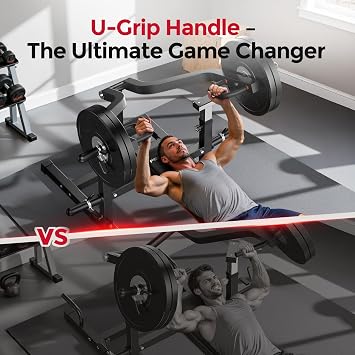 FEIERDUN WB18 3-Grip U-Handles Chest Press Machine, 1250LBS Bench Press Machine with Independent Converging Arms, 11+3 Adjustable Positions