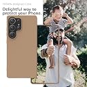 YATWIN Silicone Back Case for Samsung Galaxy S25 Ultra, Soft-Touch Phone Back Cover for Samsung Galaxy S25 Ultra-Milk Tee, Beige gallery image