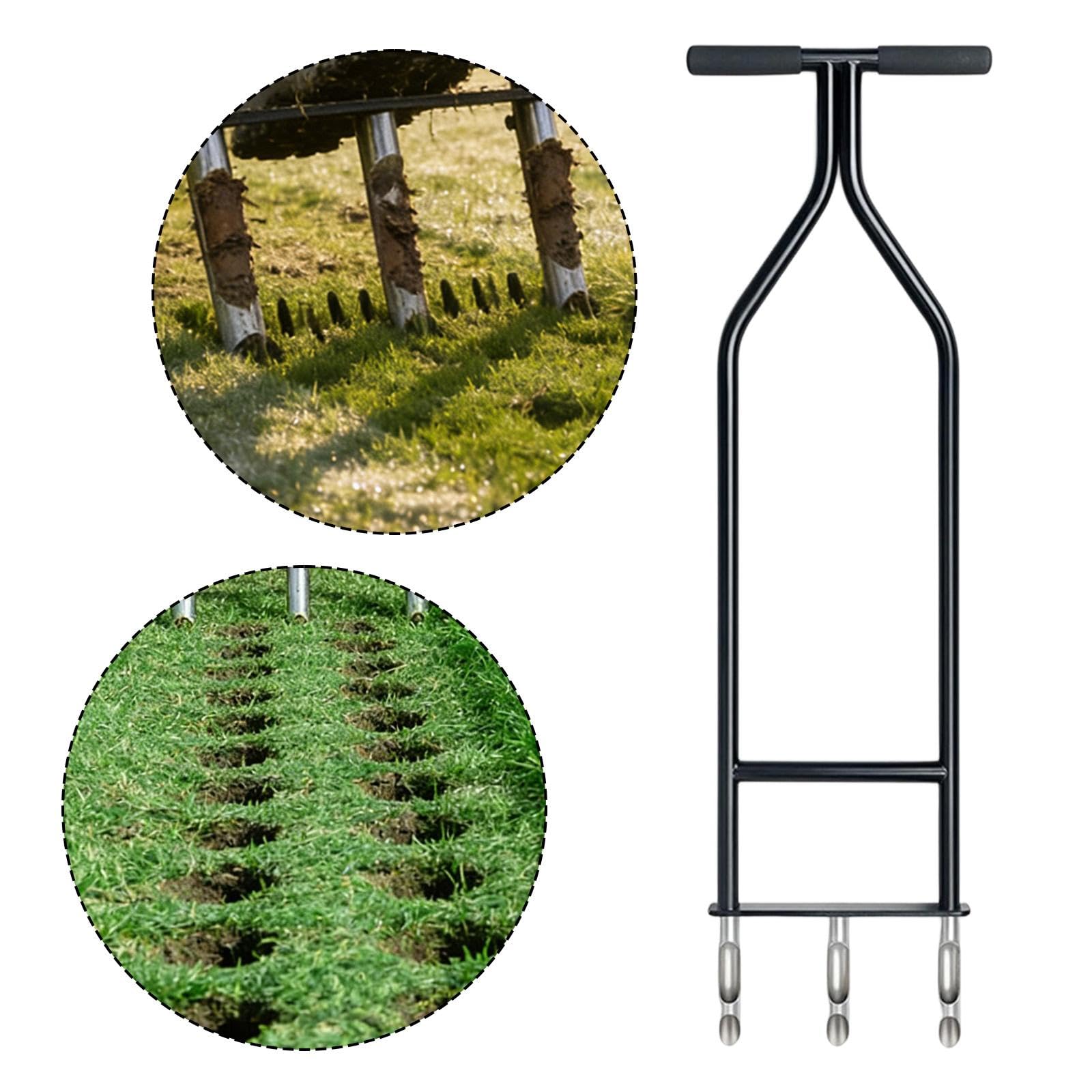 Aireador de Césped Manual, Taladro de Césped, Herramienta Aireadora de Césped