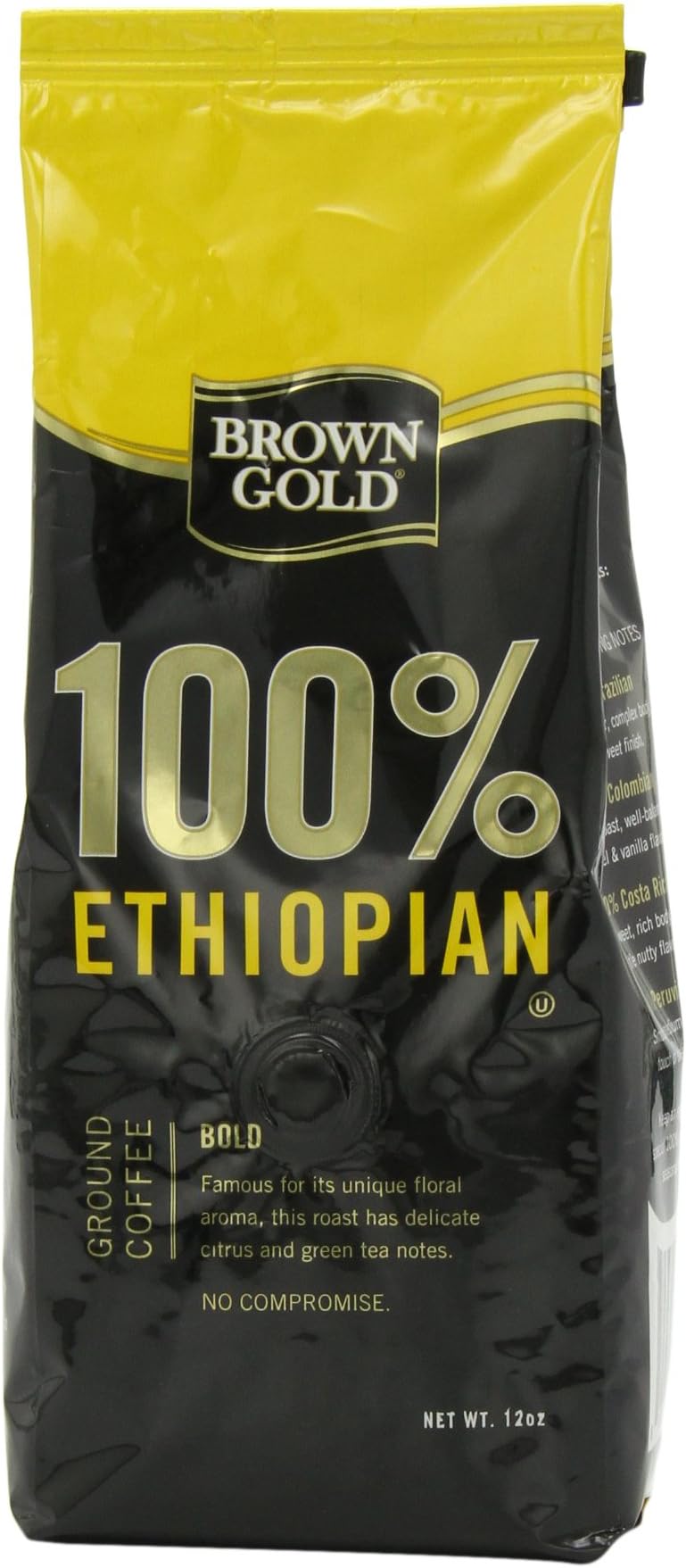 Brown Gold 100% Ethiopian Coffee, 12-ounce bag