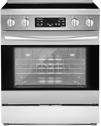 VEVOR Horno eléctrico de 30 pulgadas, horno independiente compacto de 4.8 pies cúbicos de capacidad, estufa de cocina de acero inoxidable, con 4