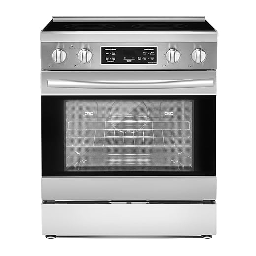 VEVOR 30in Electric Range Oven, 4.8Cu. Ft. Capacity Compact Freestanding Oven, Stainless Steel Kitchen Stove, with 4 Cooktop Burners, Easy Reach Racks, Storage Drawer, Indicator Light(No Power Cord)