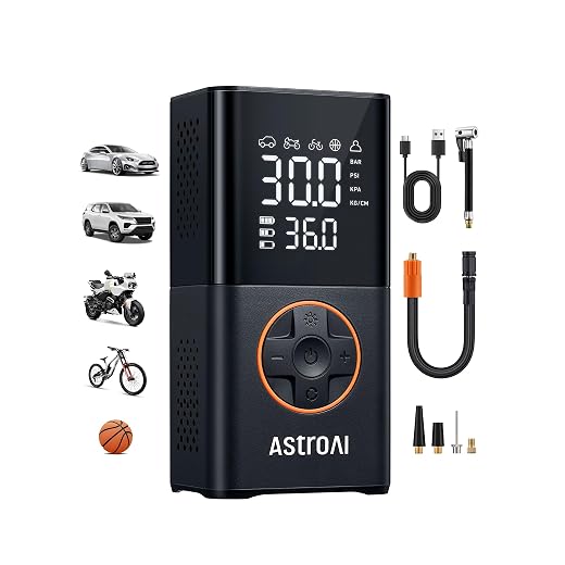 AstroAI L7 Tire Inflator Portable Air Compressor,150 PSI Cordless Bike Pump