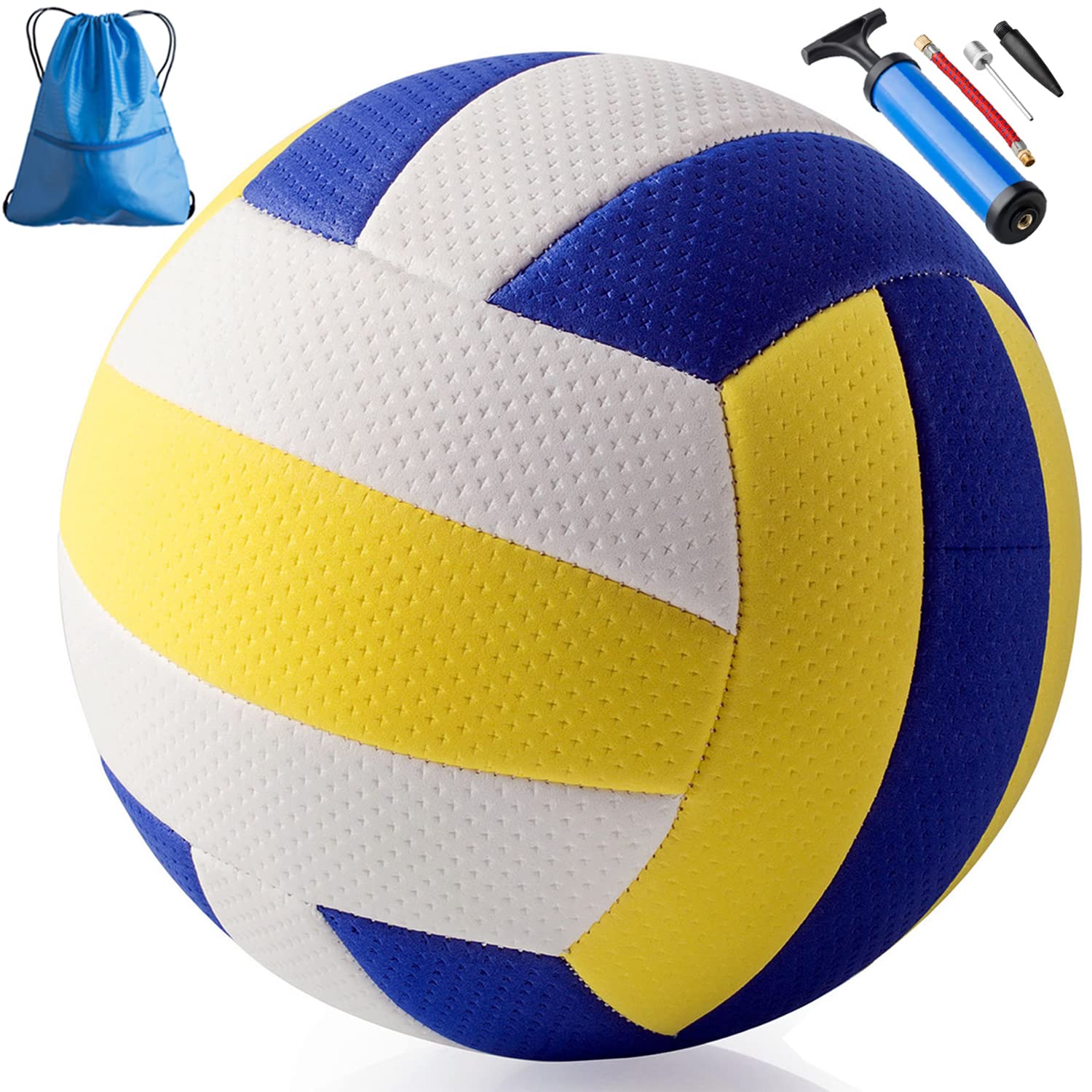 HolyElks Volleyball Offizielle Größe 5 – Soft Touch Für Indoor & Outdoor, Inkl. Rucksack, Pumpe & Netztasche