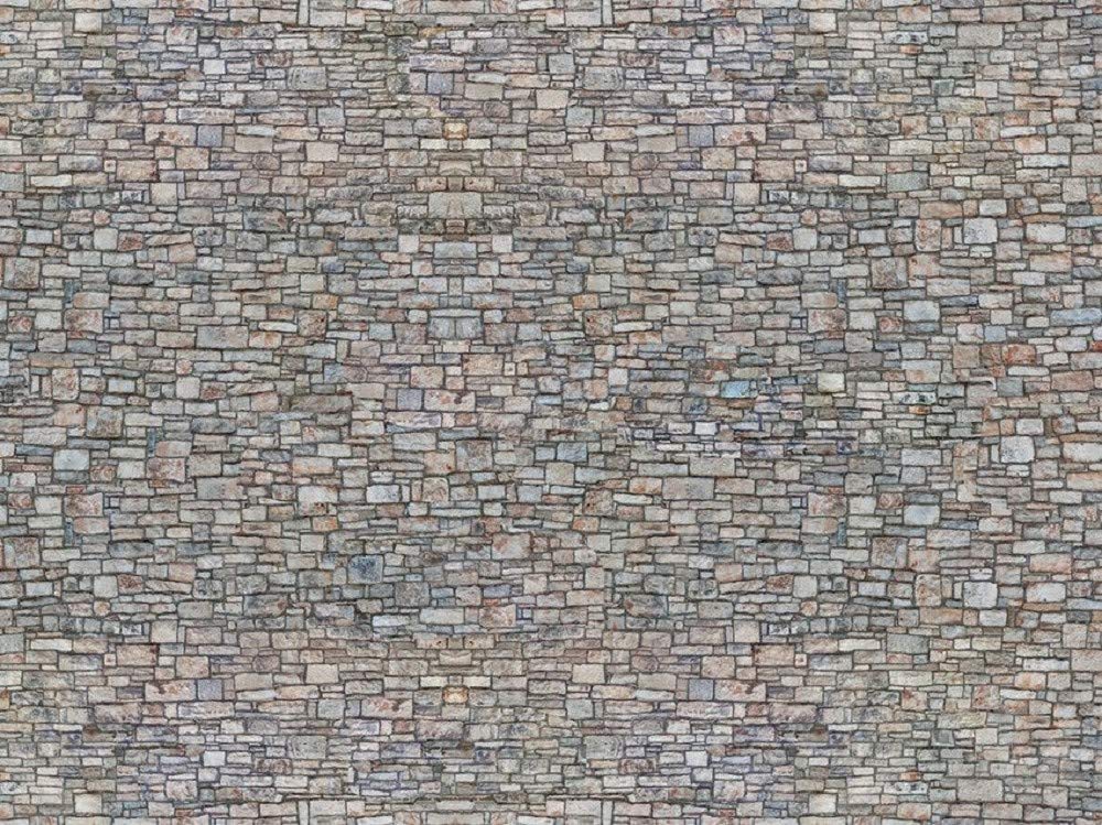 Noch 56940 Quarrystone Wall 3d Cardboard Sheet 25x12.5 cm N gauge