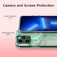 Vista 5 de ANNSD Funda para iPhone 13 Pro Max, con protector de pantalla, protector de lente de cámara y soporte de anillo, funda protectora de cuerpo completo
