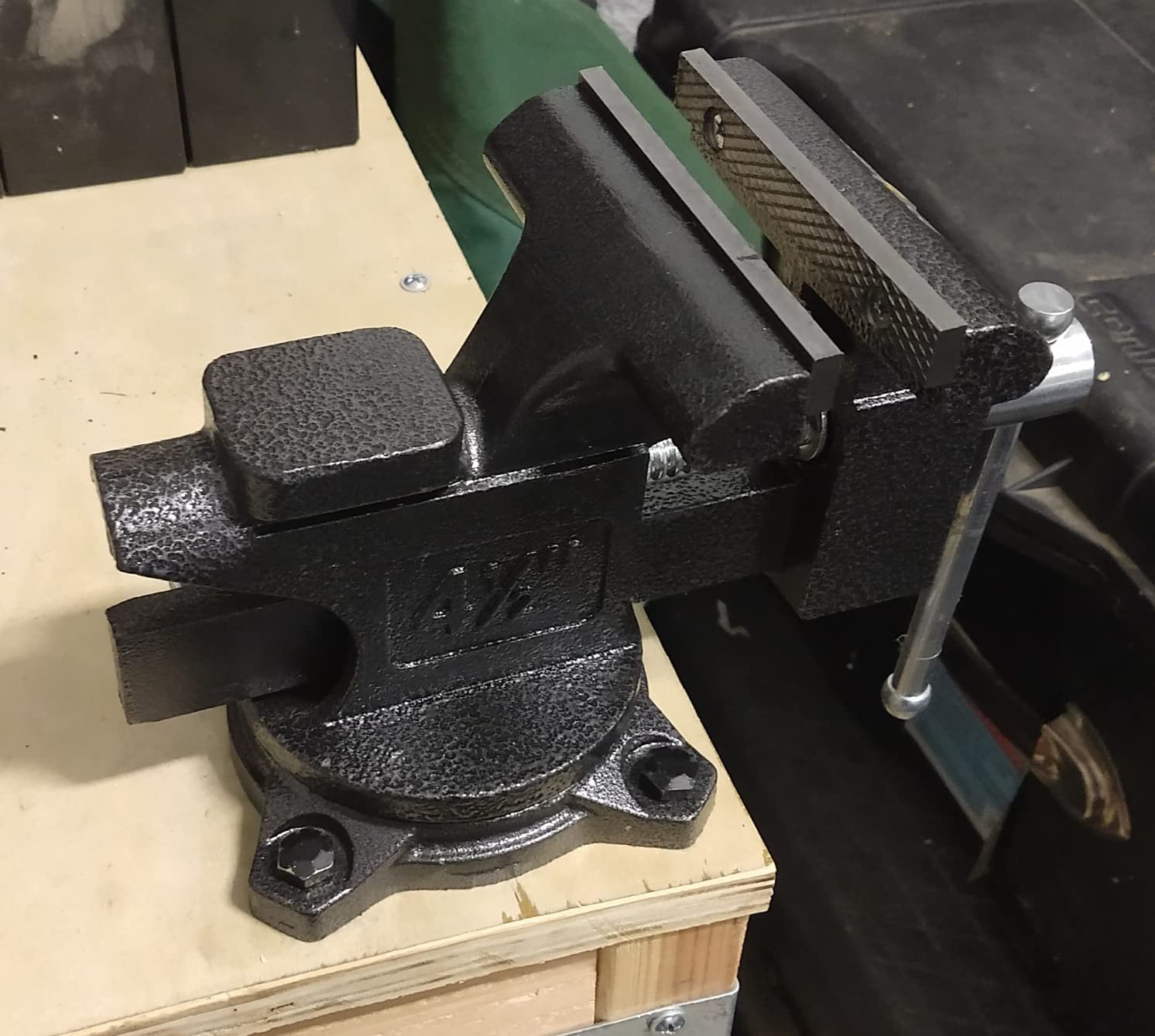 4/5/6" Heavy Duty Work Bench Vice Engineer Jaw Swivel Base Workshop Vise Clamp | UK - View #9