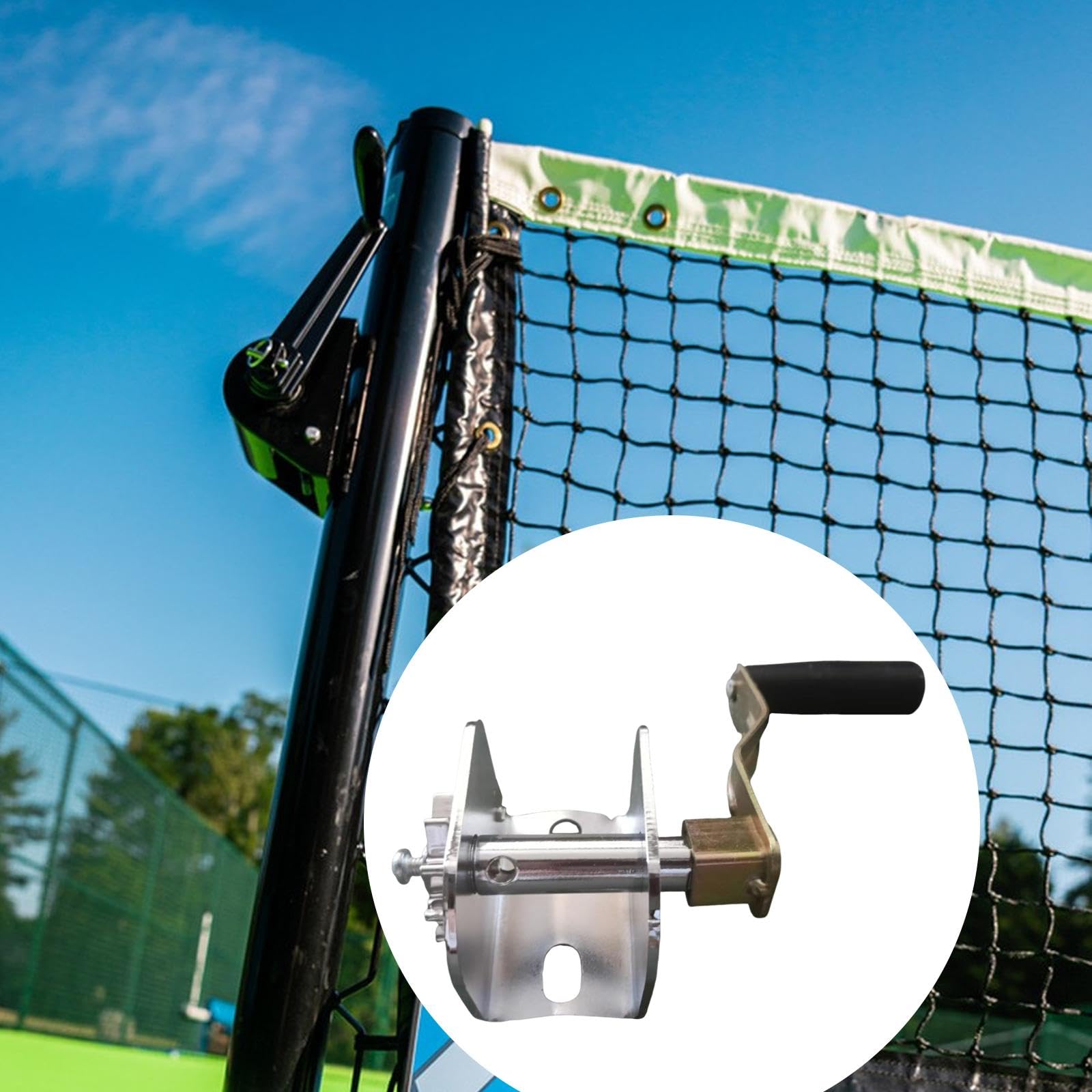 Tendeur de Filet de Sport, Tendeur de Câble en Acier avec Manivelle, Tendeur de Filet de Volley-Ball pour Gymnases et Activités de Plein Air.