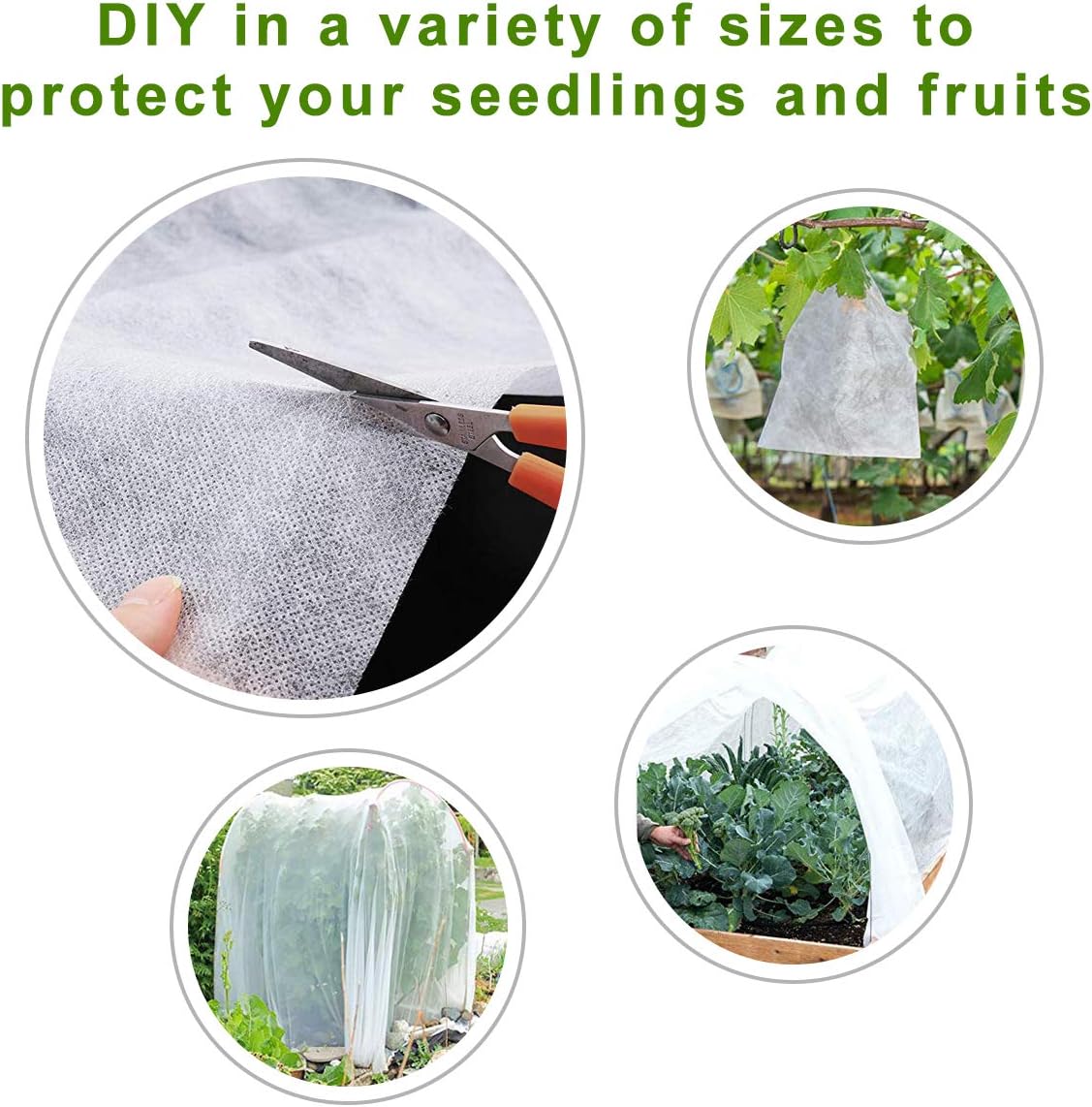 Plant Covers for Freeze Protection Cloth 8Ft x 24Ft Winter Reusable