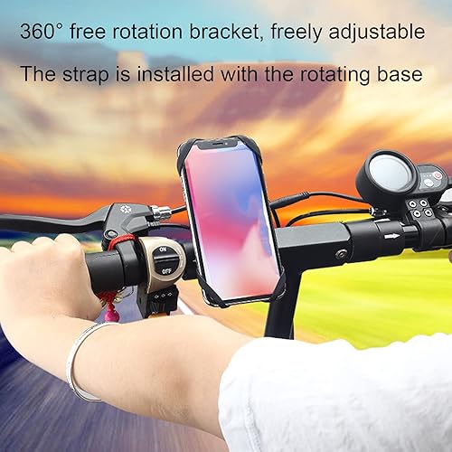 Miniatura 3 de Soporte de teléfono para motocicleta, soporte para teléfono celular de bicicleta, rotación de 360 grados, ajustable, de alta elasticidad, de