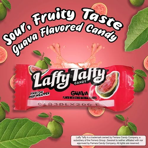 Miniatura 6 de ZEESKEIT Laffy Taffy - Caramelo masticable de guayaba reenvasado, 2 libras, envuelto individualmente, masticable y picante, Pascua, cumpleaños,