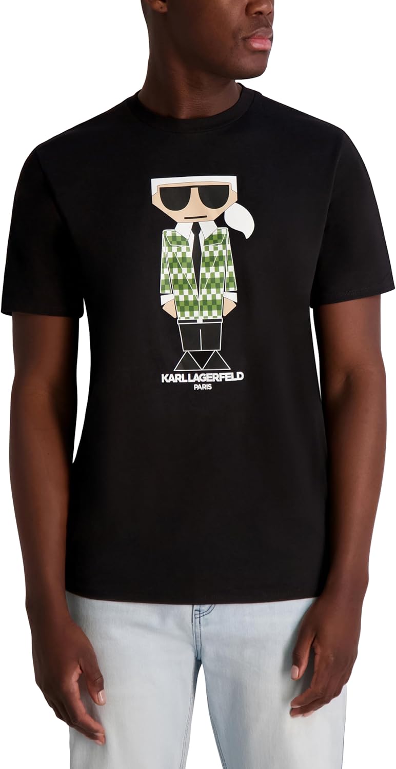 Karl Lagerfeld Mens Short Sleeve Crewneck Graphic T-Shirt