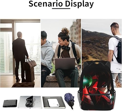 Miniatura 4 de Mochila japonesa de anime para la escuela secundaria mochilas Dxd para niños y niñas mochila unisex multiusos de lona Negro - Mochilas Daypack