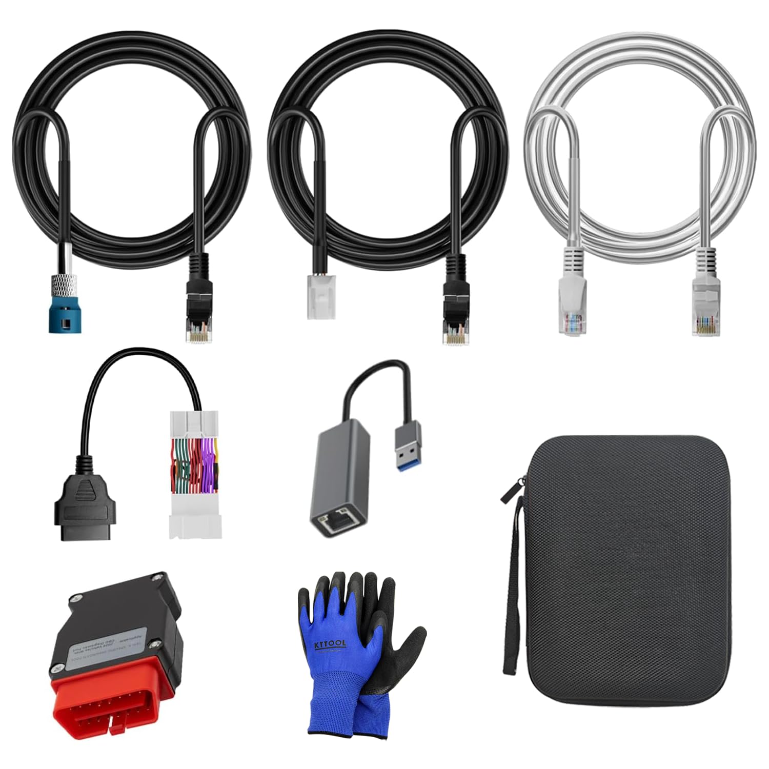 Cavo Di Servizio Diagnostico Per Tesla Model S E Model X - 2,4 Metri, RJ45 A Fakra HSD, Ricambio 1137658-00-C / 1013230-00-A - 2